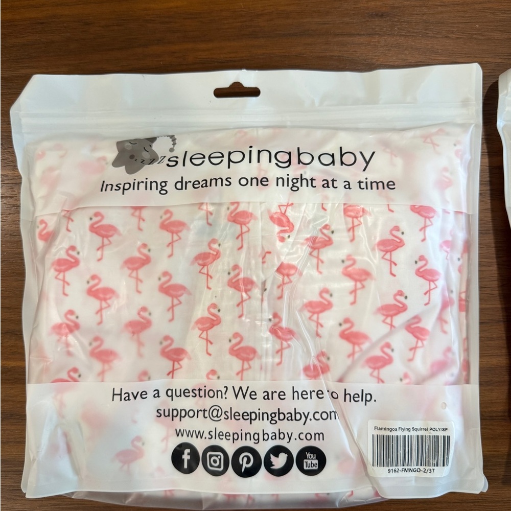 Sleeping Baby Flamingo Print Sleep Sack
